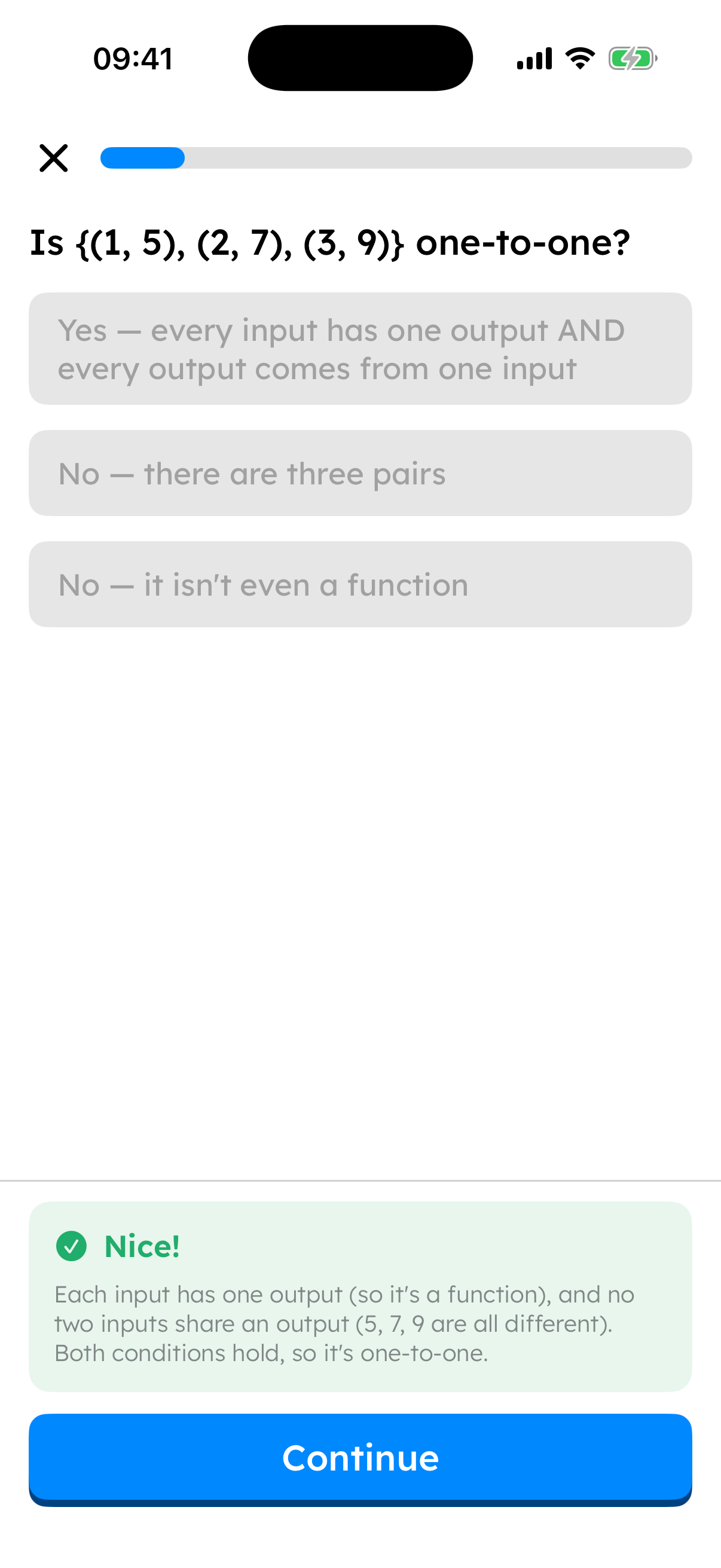 Instant feedback